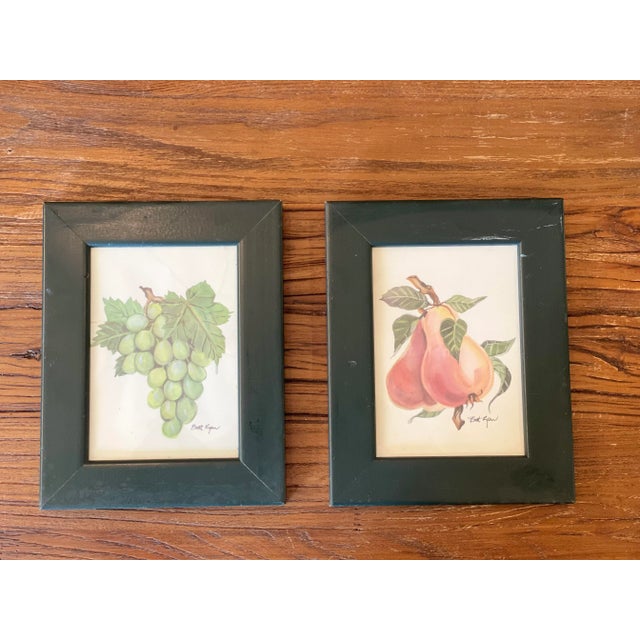 Late 20th Century Pears and Grapes Still Life Pair of Prints by Britt Ryan, Framed - a Pair For Sale In Nashville - Image 6 of 6
