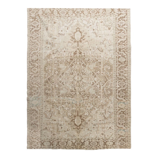 Vintage Circa 1940 Heriz Area Rug 8'4 X 11'4 For Sale