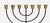 Brass Svend Aage Holm Sørensen Steel and Brass Menorah, Danish Mid-Century Modern, 1960s For Sale - Image 8 of 9