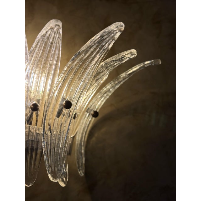 Vintage Wall Lamps in Clear Glass, Set of 2 For Sale - Image 10 of 18