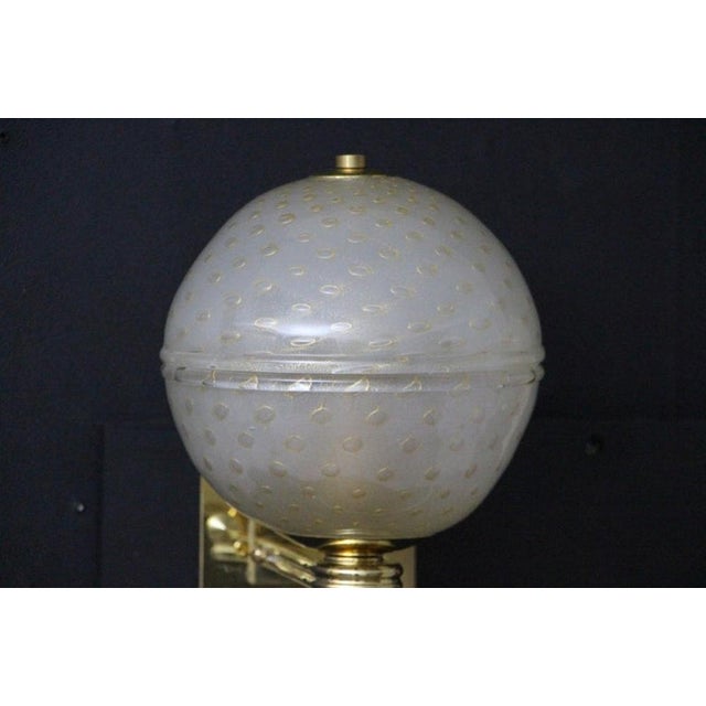 Golden Pulegoso Murano Glass Sconces in the style of Barovier, 1990s, Set of 2 For Sale - Image 11 of 18