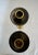 Black A Pair of MId Century Modern Black Metal and Brass Candlesticks For Sale - Image 8 of 10