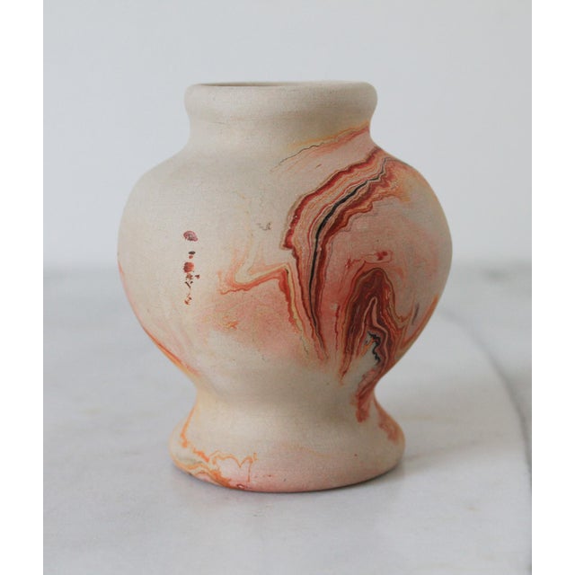 Mid 20th Century Vintage Nemadji Swirl Pottery Bud Vase For Sale - Image 5 of 12