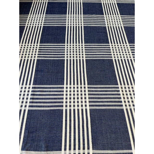 Elizabeth Eakins Master Series Shaker Grid Rug Navy Blue, Tweed, White For Sale - Image 4 of 9