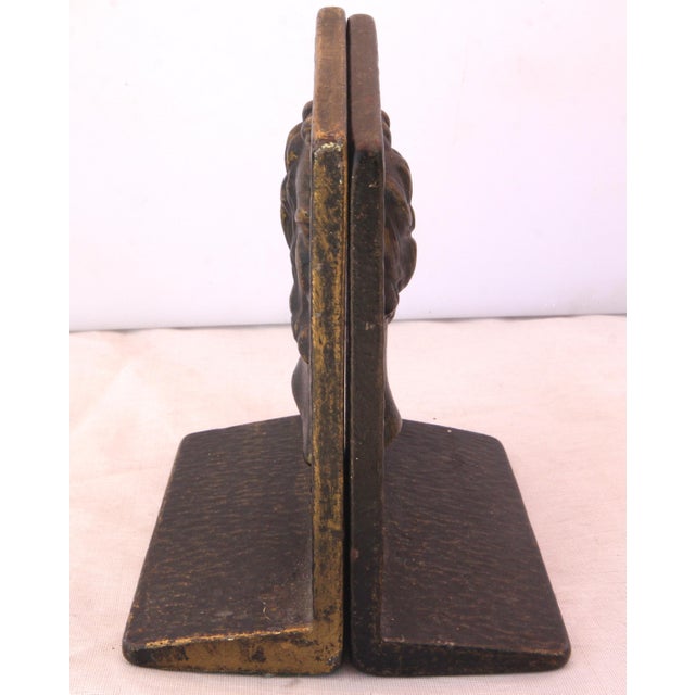 1920s Antique 1920s Arts & Crafts Cast Iron Abraham Lincoln Bookends - A Pair For Sale - Image 5 of 16