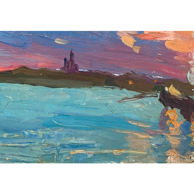 Vintage Ukrainian Landscape Oil Painting, Soviet Art, 1970s 23-33 For Sale - Image 6 of 6