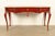 A gorgeous French Louis XV style writing desk or bureau plat desk By John Widdicomb USA, 1981 Carved red lacquered and...