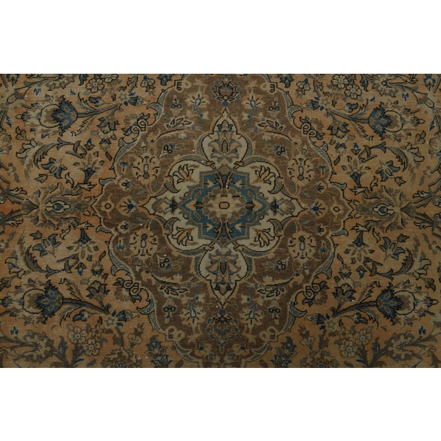 Textile 1970s Vintage Persian Handknotted Wool Orange Oversize Area Rug For Sale - Image 7 of 11