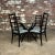 Black Pearsall Style Round Glass Kitchen Dining Table With 4 Chairs For Sale - Image 8 of 12