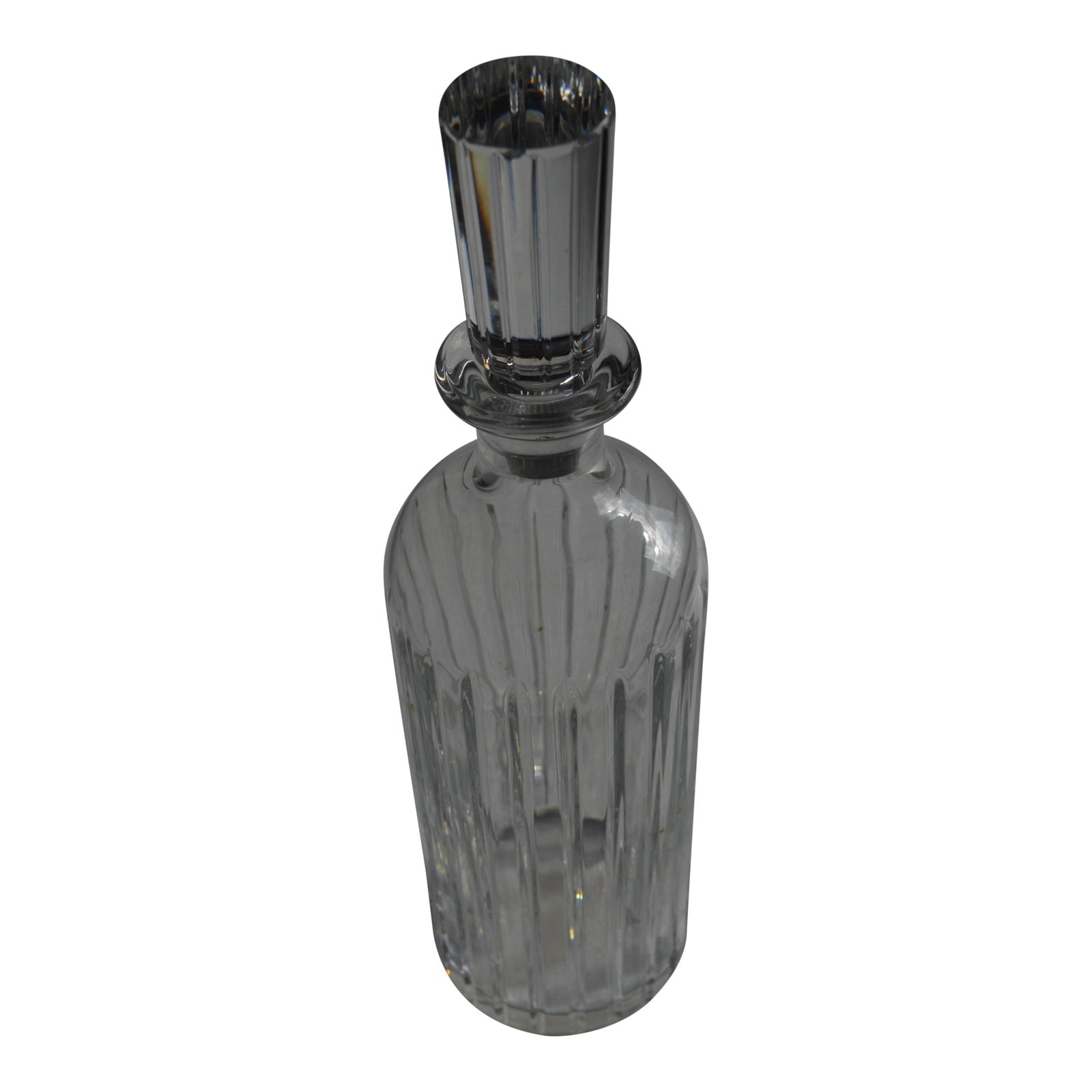 Baccarat Harmonie Full Lead Cylindrical Round Crystal Decanter Chairish