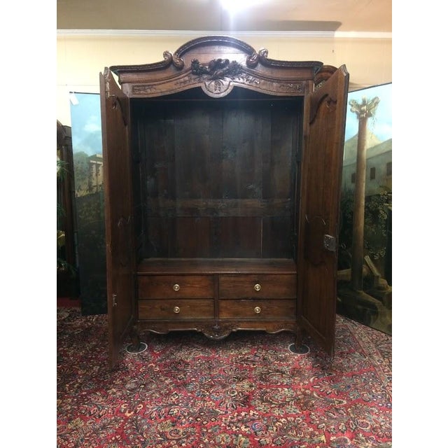 Antique Oak Wardrobe, French Style Wardrobe For Sale - Image 13 of 17