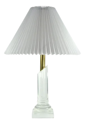 French Acrylic Column Table Lamp, 1990s