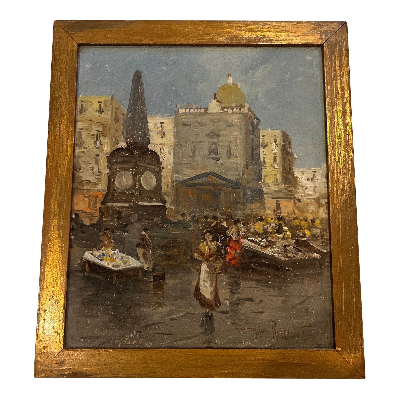 Mid 20th Century Giuseppe Rispoli Original Painting | Chairish