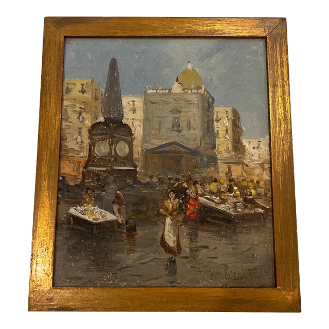Mid 20th Century Giuseppe Rispoli Original Painting For Sale