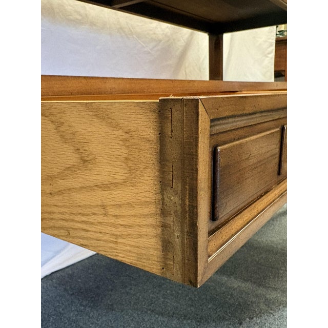 Vintage 1970's Hekman Console Table With Two Drawers For Sale In West Palm - Image 6 of 18