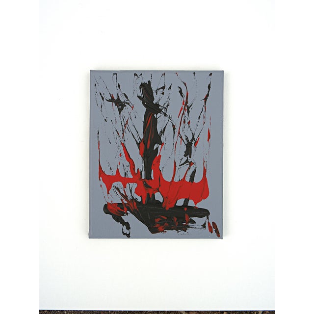 Stephen Neil Gill Fire Shaman 2011 Acrylic on Canvas Painted on all 4 Sides. 8"W x 10"H x .5"D