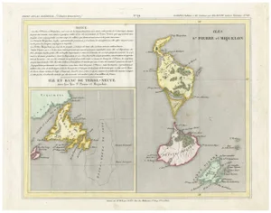 French Map of Newfoundland and St. Pierre and Miquelon