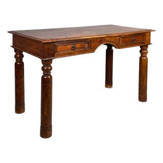 Italian Modern Desk in Wood, 1980s For Sale