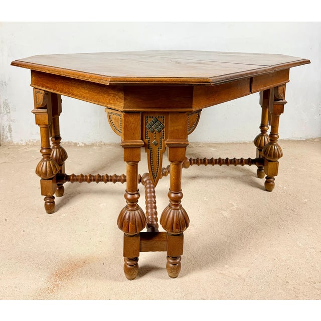 Brown Spanish Renaissance Revival Table, 20th Century For Sale - Image 8 of 13