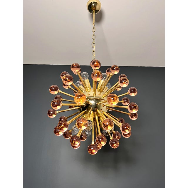 Pink Murano Glass Sputnik Chandelier, 1990s For Sale - Image 17 of 18