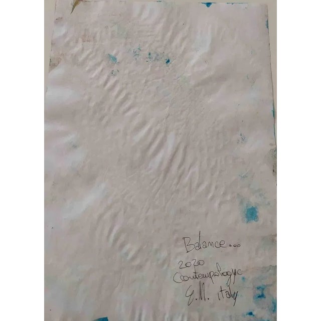 Balance\. Mixture of tempera on paper. Made by the Italian artist contempologyc in 2020. Excellent condition. This piece...
