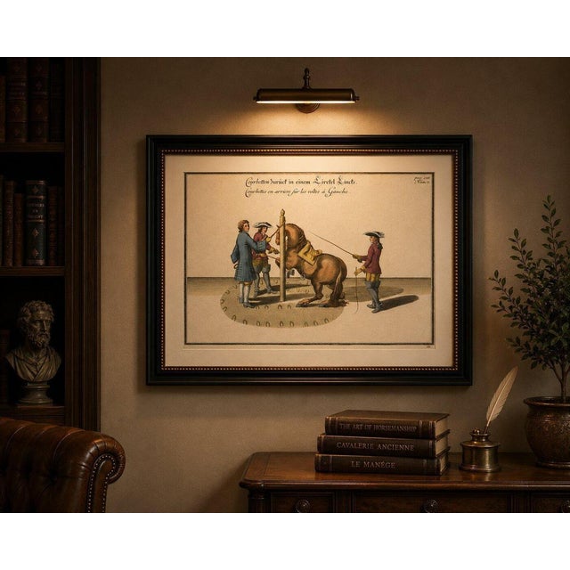William Cavendish, Dressage Horse Training, Newcastle Riding School, 1700s, Engraving For Sale - Image 8 of 12