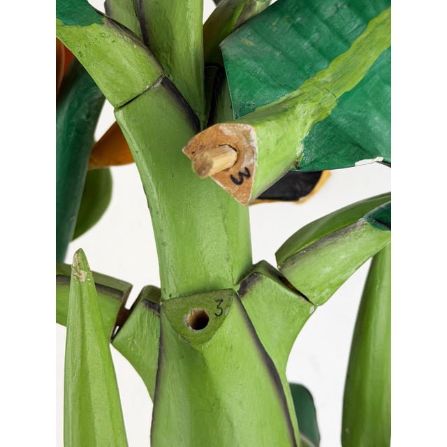 Mid-Century Hand-Carved Wooden Banana Tree Sculpture, South America, 1950s For Sale - Image 15 of 18