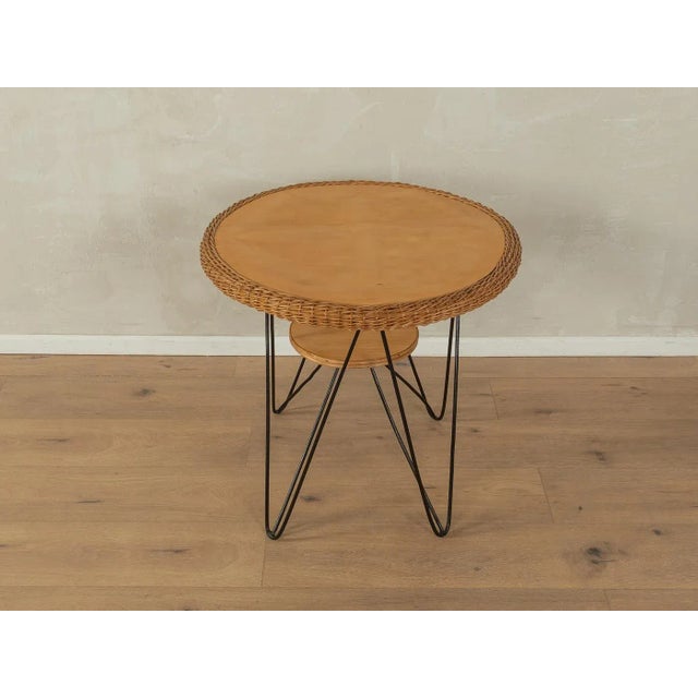 Black Rattan Side Table by Urotan, 1950s For Sale - Image 8 of 8