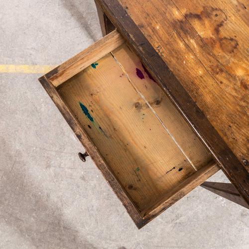 Vintage Rectangular Oak Dining Table, 1940s For Sale - Image 4 of 11