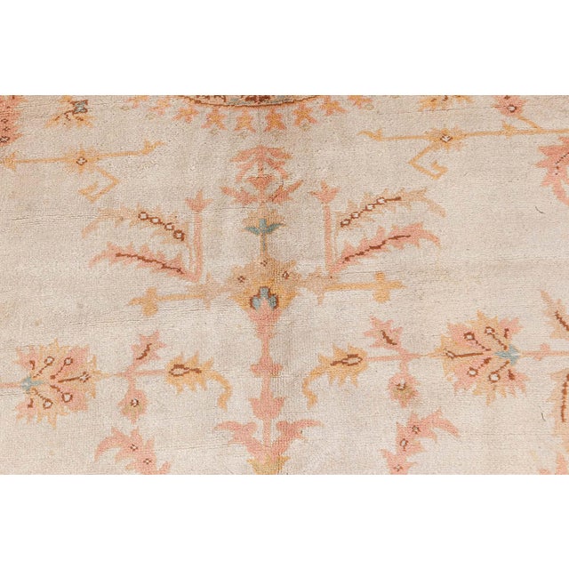 Antique Turkish Oushak Rug For Sale In New York - Image 6 of 10