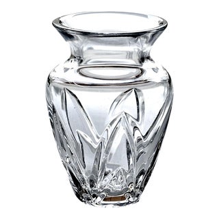 Waterford Crystal Glass Bud Vase Bridal Attendant Clear Etched Ireland For Sale
