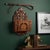 Victorian Carved Wood Wall Pocket-Horseshoe-Good Luck-Folk Art Hanging-Antique For Sale - Image 9 of 11
