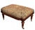 Early 21st Century Oscar De La Renta for Century Upholstered Ottoman With Brass Casters For Sale - Image 5 of 11