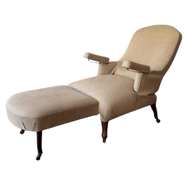 Napoleon III Mechanical Reclining Armchair Circa 1860 For Sale - Image 4 of 12