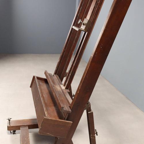 Large Painters Easel Walnut Painted Beech Italy Xx Century For Sale - Image 4 of 15