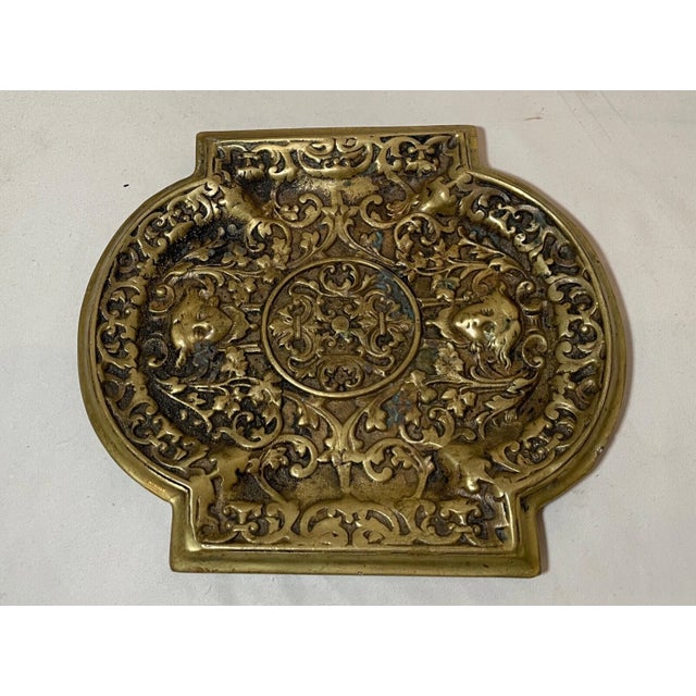 Antique 19th Century Figural Victorian Gilt Bronze Ornate Vanity Desk Tray Dish For Sale - Image 9 of 10
