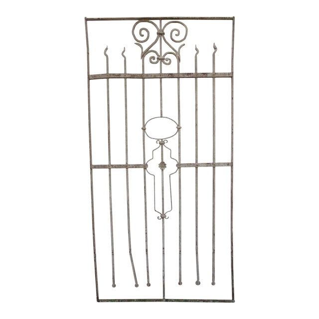 Antique Victorian Iron Door Fence Gate For Sale