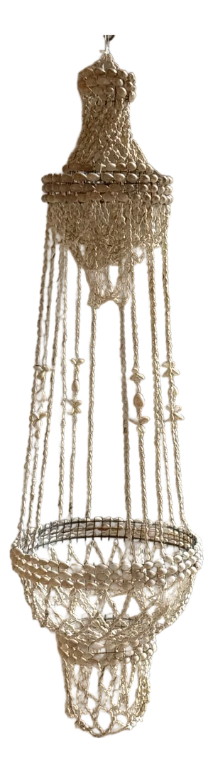 Mid-20th Century Palm Beach Regency Cowrie Shell Hanging Planter