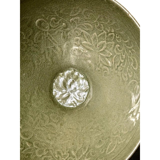 Antique Korean Ceramic Bowl with Carved Design Goryeo Dynasty For Sale - Image 9 of 13