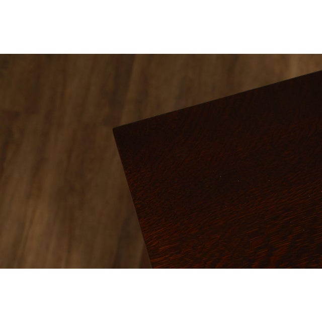 Stickley Mission Collection Oak Open Bookcase Shelf Cabinet For Sale - Image 13 of 18
