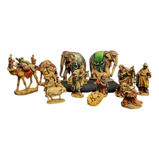 Bergland Nativity Scene Wood Carvings, 1990s, Set of 17 For Sale