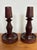 Mid-century turned wood candlestick holder pair with a rustic Folk Art feel. Most items found at Pub & Oasis are vintage...