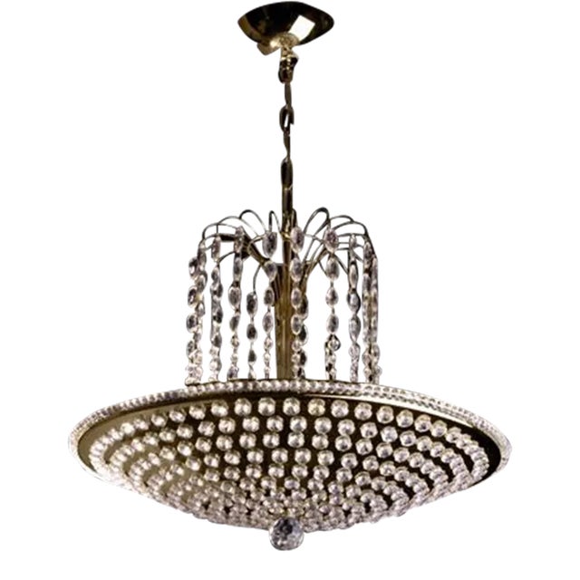 Umbrella Pendant in Brass Finish For Sale