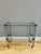Metal Brass and Glass 2-Tier Console Table by Peter Ghyczy, 1970 For Sale - Image 7 of 13