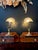 Vintage Shell Brass Table Lamps, 1970, Set of 2 For Sale - Image 4 of 4