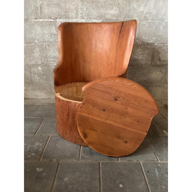 1970s Swedish Pine Log Stump Chair Kubbstol 1970s, 1960s For Sale - Image 5 of 17