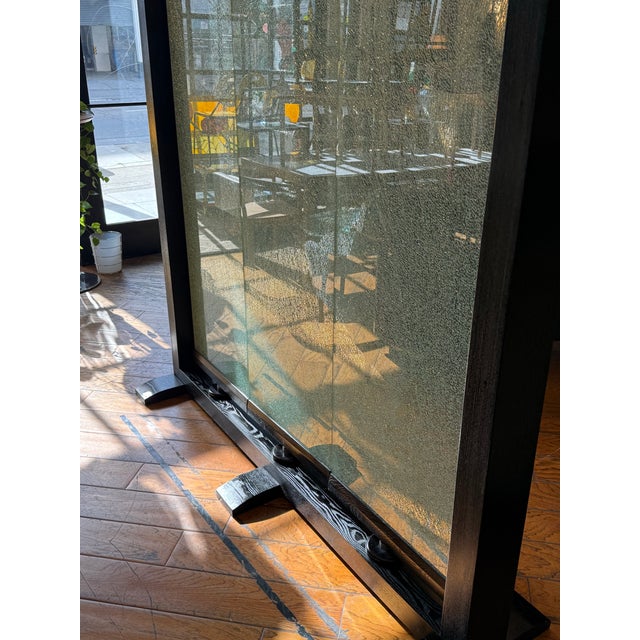 Diamond Sofa Paneled Glass + Wood Room Divider For Sale In San Francisco - Image 6 of 12