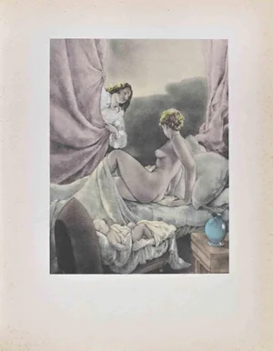 Umberto Brunelleschi, The Sweet Awakening, Lithograph, 1930s