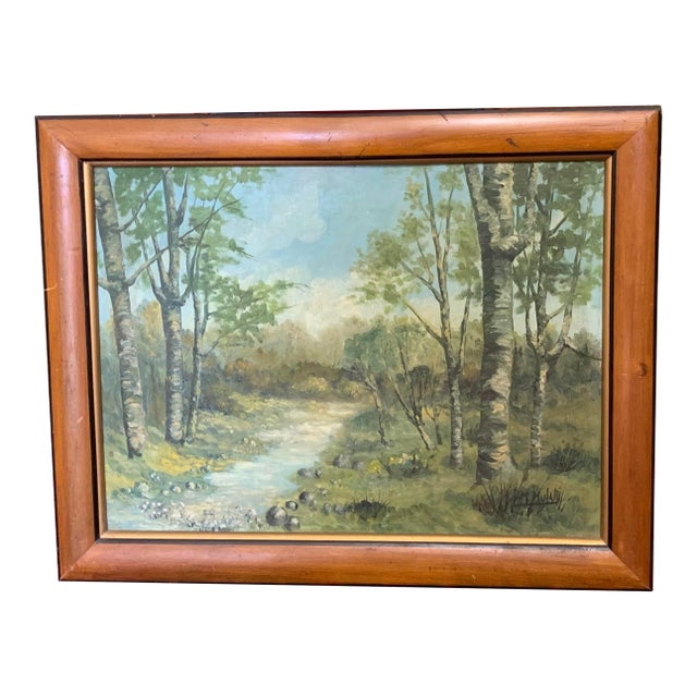 Signed "M. Mulatti" Patagonian Landscape Oil Painting For Sale