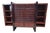 Vintage Modern Mahogany Media Console With Sliding Woven Doors by South Cone For Sale